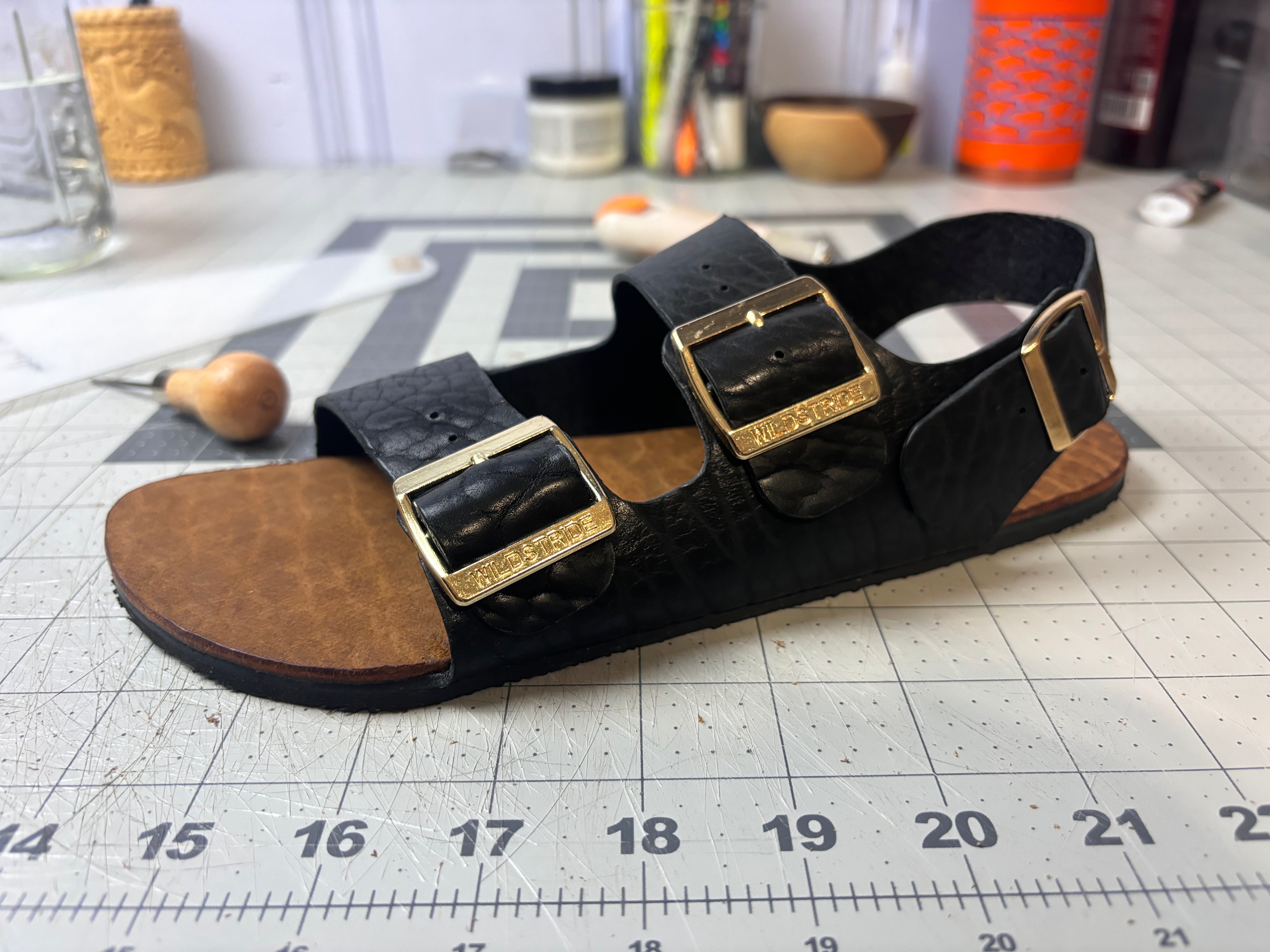 Long-Range Midnight Black Sandal